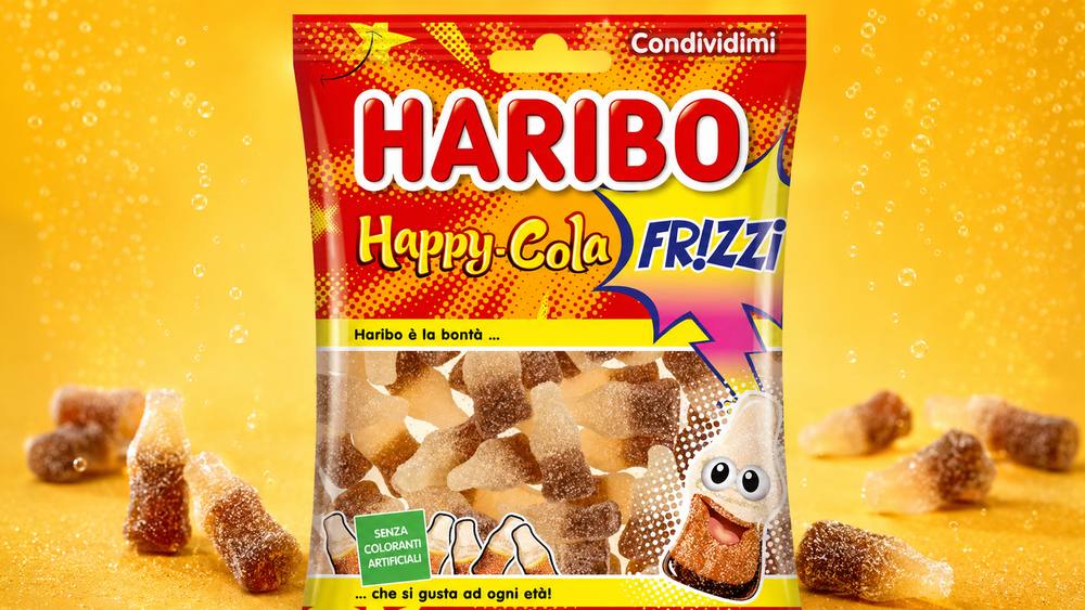 Haribo Happy-Cola Frizzi — bottigliette gommose gusto cola acidule